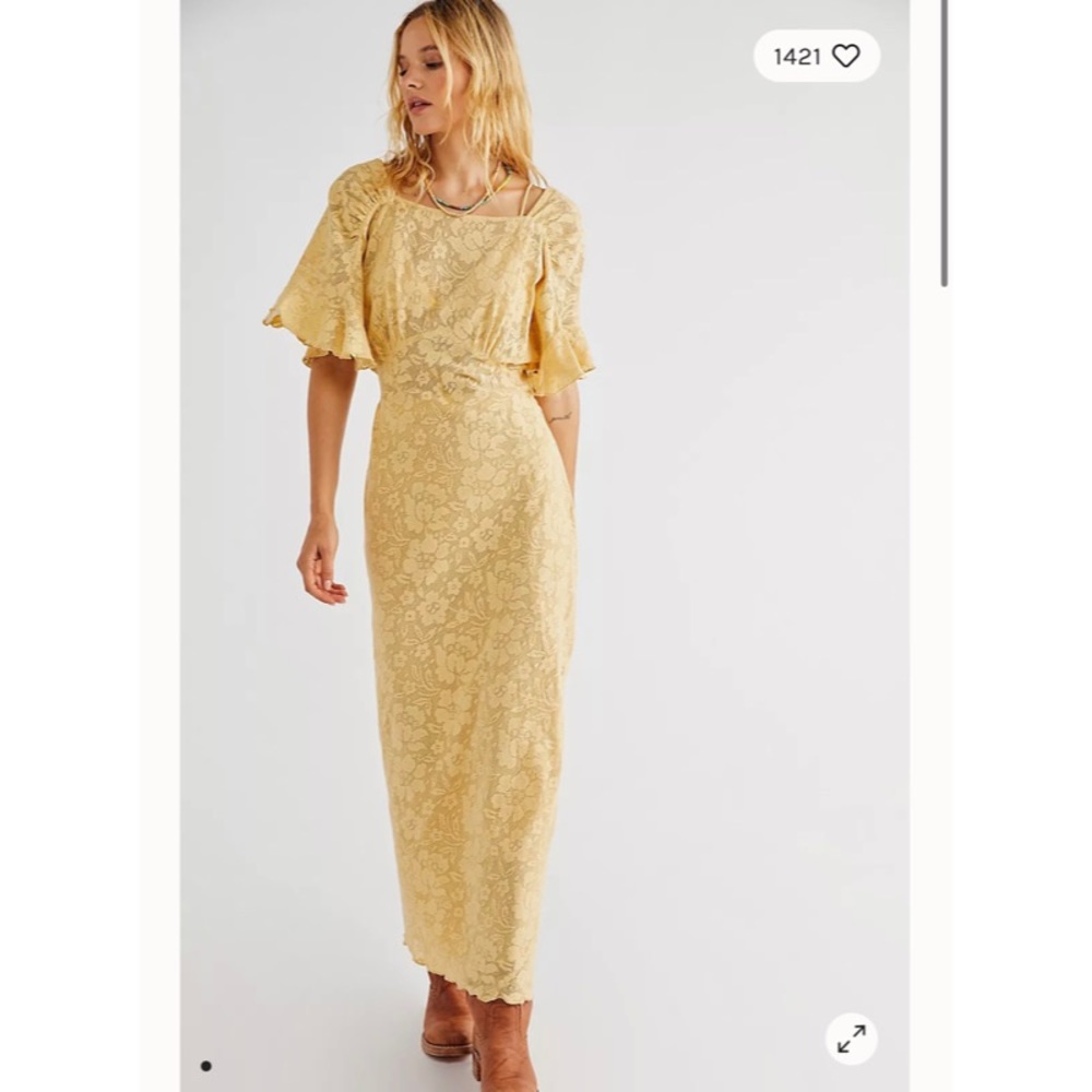 Free People Libby Lace Midi Dress